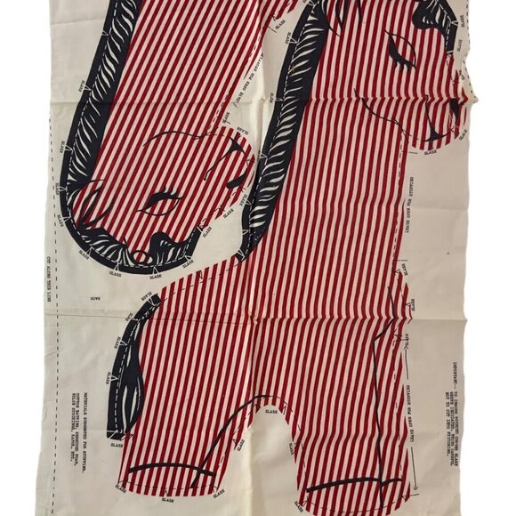 Vintage Striped Pony Cut & Sew Fabric Panel Stuffed Animal or Pillow - Picture 2 of 2
